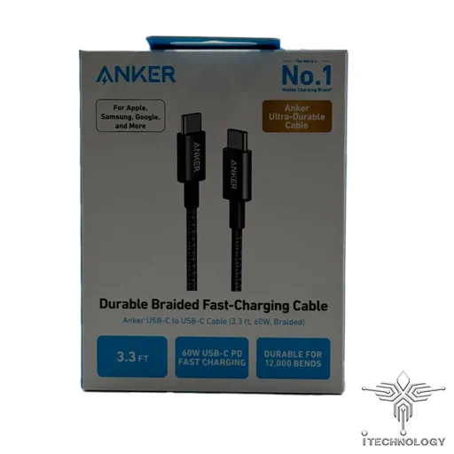 Anker Durable Braided T.C To T.C 60W Cable A8752H11 تصویر 3